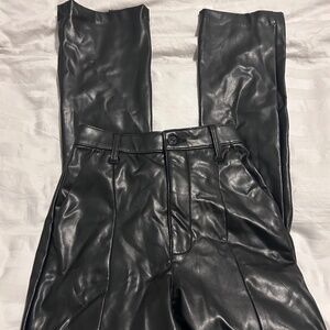 Abercrombie & fitch leather flare pants